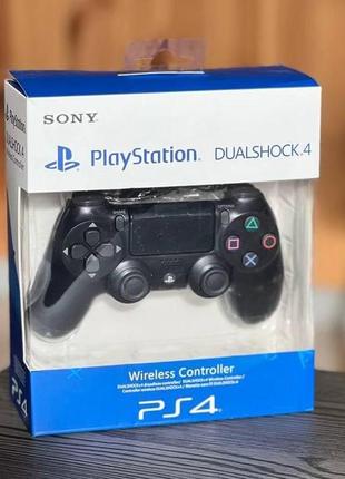 Многофункциональный джойстик dualshock 4 для sony ps4 v2 черный bluetooth new с логотипом