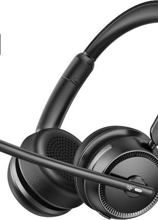 Bluetooth-гарнитура pointcinco с микрофоном с шумоподавлением ии, стерео в моно-кабриолет, беспроводная