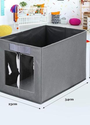 Складные ящики для хранения dimj с прозрачной оконной тканью складная корзина для...