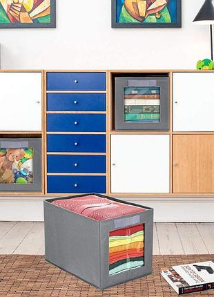 Складные ящики для хранения dimj с прозрачной оконной тканью складная корзина для...