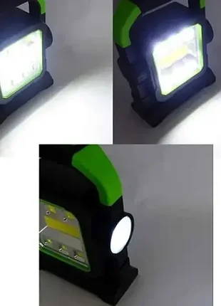 Фонарь-прожектор аккумуляторный с солнечной панелью и повербанком hello cloud hc-7078-в