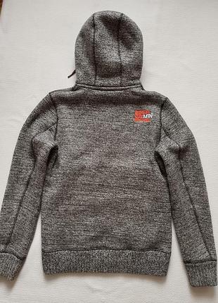 Мегаклассная фирменная утеплённая кофта с капюшоном на молнии superdry6 фото