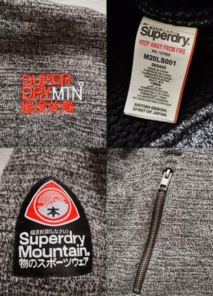 Мегаклассная фирменная утеплённая кофта с капюшоном на молнии superdry10 фото
