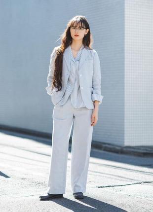 Летний льняной костюм uniqlo (жакет+ брюки)