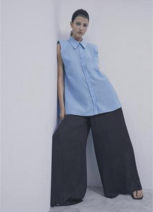 Рубашка/блуза без рукава женская, новая zara, размер m/l