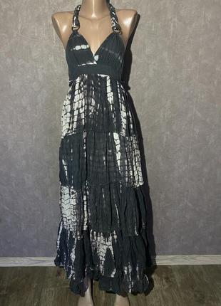 Платье-трапеция макси all saints tie dye