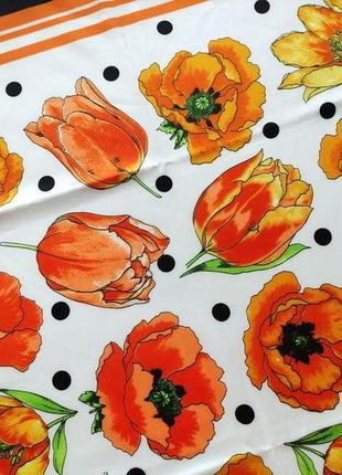 Платок с тюльпанами и маками italy