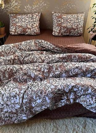 Новинка комплект постельного белья бязь голд "пряный вензель"