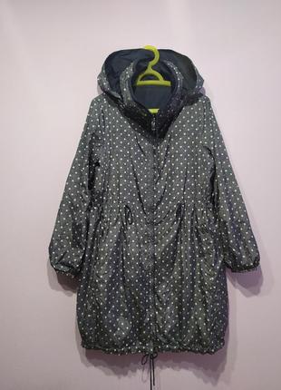 Двусторонний плащ парка в горох с капюшоном weekend max mara