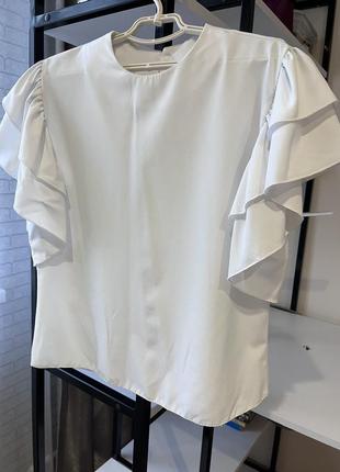 Красива біла блузка для дівчинки 9-11 років шкільна біла блузка повсякденна блузка святкова біла блузка для дівчинки