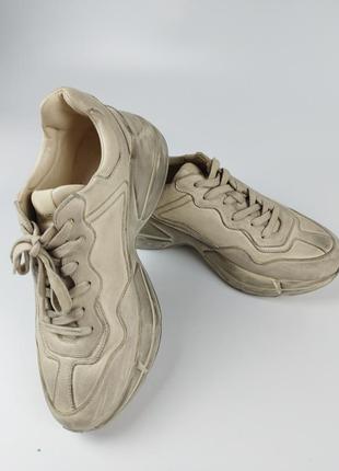 Кроссовки gucci rhython leather sneaker 'ivory' (оригинал)4 фото