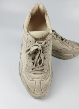 Кроссовки gucci rhython leather sneaker 'ivory' (оригинал)2 фото