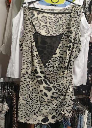 Женская кофта, туника леопард