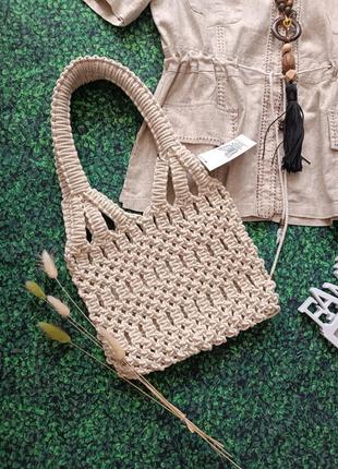 Брендовая джутовая сумочка . новая