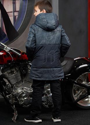 Длинная демисезонная куртка для мальчика, от 134 см до 152 см3 фото
