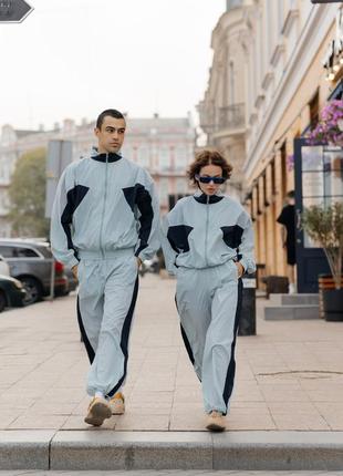 Женский спортивный костюм двойка из плащёвки кофта + штаны, спортивный костюм в винтажном стиле, костюм в ретро стиле, 10013, 10014, 10015, 10016