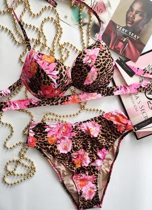 Купальник push up victoria's secret 34b 75b s з 75б 34б с 36  великим пушап бразильянки з високою посадкою