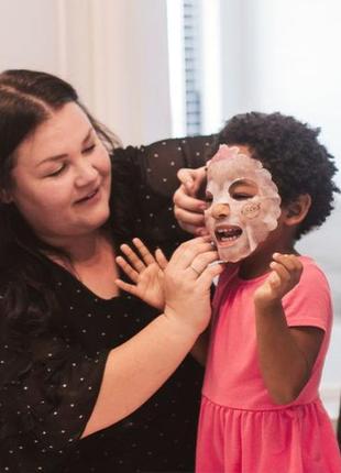 Дитяча тканинна маска для обличчя puttisu real fruits mask sheet grape 5 шт*18 мл