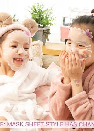 Дитяча тканинна маска для обличчя puttisu real fruits mask sheet grape 5 шт*18 мл