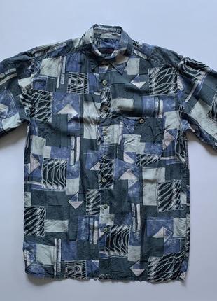 Шелковая рубашка с коротким рукавом