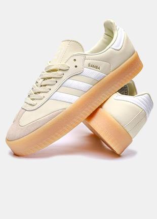 Adidas sambae wonder white silver metallic кроссовки женские