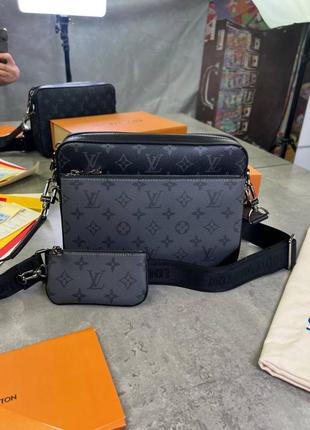 Мессенджер louis vuitton trio owned серый