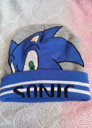 Детская шапка соник, sonic