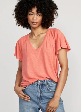 Жіноча футболка туніка із суміші льону old navy