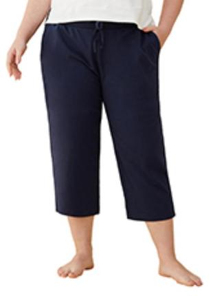 Укорочені легкі темно-сині  штани 3/4 бриджі  від papaya 👖