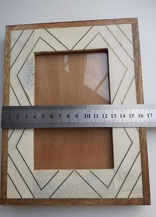 Винтажная рамка для фото кость дерево