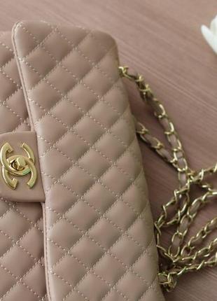 Женская сумка в стиле chanel 25 beige4 фото