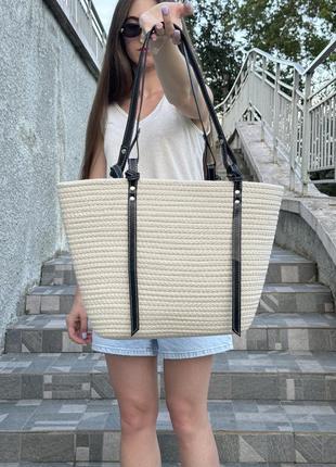 Пляжна сумка з жгута