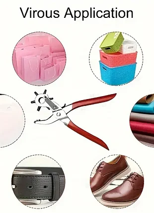 Просекатель пробиватель для кожи револьверный 2