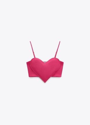 Топ zara розовый топик
