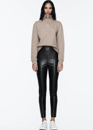 Леггинсы zara эко кожа лосины лосины