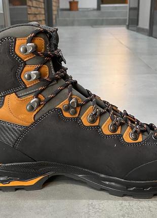 Ботинки мужские трекинговые lowa camino gtx 41 р, черный/оранжевый (black/orange), высокие походные ботинки5 фото