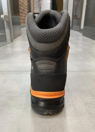 Черевики чоловічі трекінгові lowa camino gtx 41 р, чорний/помаранчевий (black/orange), високі похідні черевики4 фото