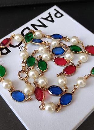 Колье с кристаллами в оправе безель. 80-е годы