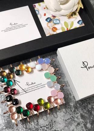 Серьги помеллато италия серьги крючок, позолота с коричневым камнем под шоколадный опал