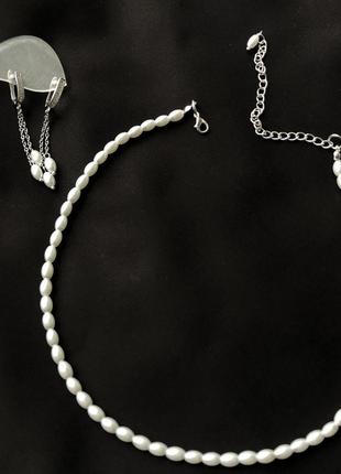 Набір прикрас: чокер і сережки