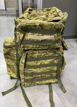Военный рюкзак 80 л с молли, украинский пиксель, тактический рюкзак для военных, армейский рюкзак олива4 фото