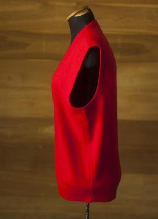 Красный шерстяной жилет женский безрукавка, размер l, xl4 фото