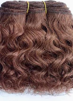 Тресси для лялёк, натуральні. каштанові.