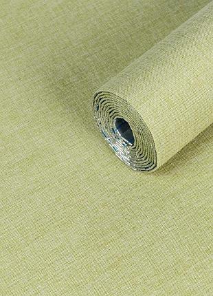 Лляні теплі шпалери на самоклейці оливкового відтінку 2800*650*2mm (d) sw-00001499