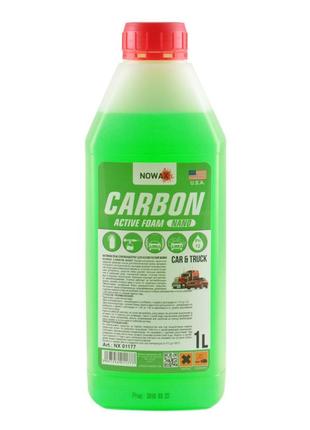 Активна піна nowax carbon nano для безконтактного миття автомобіля суперконцентрат 1л для ефективного оч ve-33