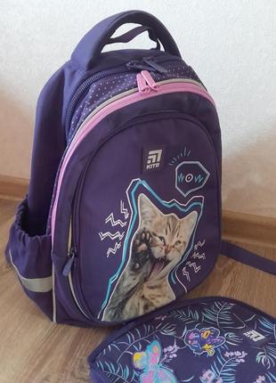 Рюкзак кайт kite з котом початкова середня школа