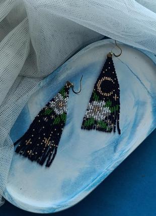 Серьги "весенняя ночь"