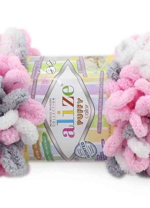 Пряжа puffy color 6370 5шт/уп тм alize тм alize