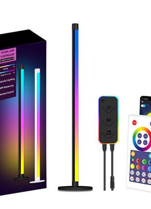 Підлогова кутова led-лампа rgb sal-005b 160cm bluetooth usb with app