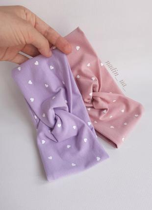 Повязочки из трикотажа, петелька, переплет